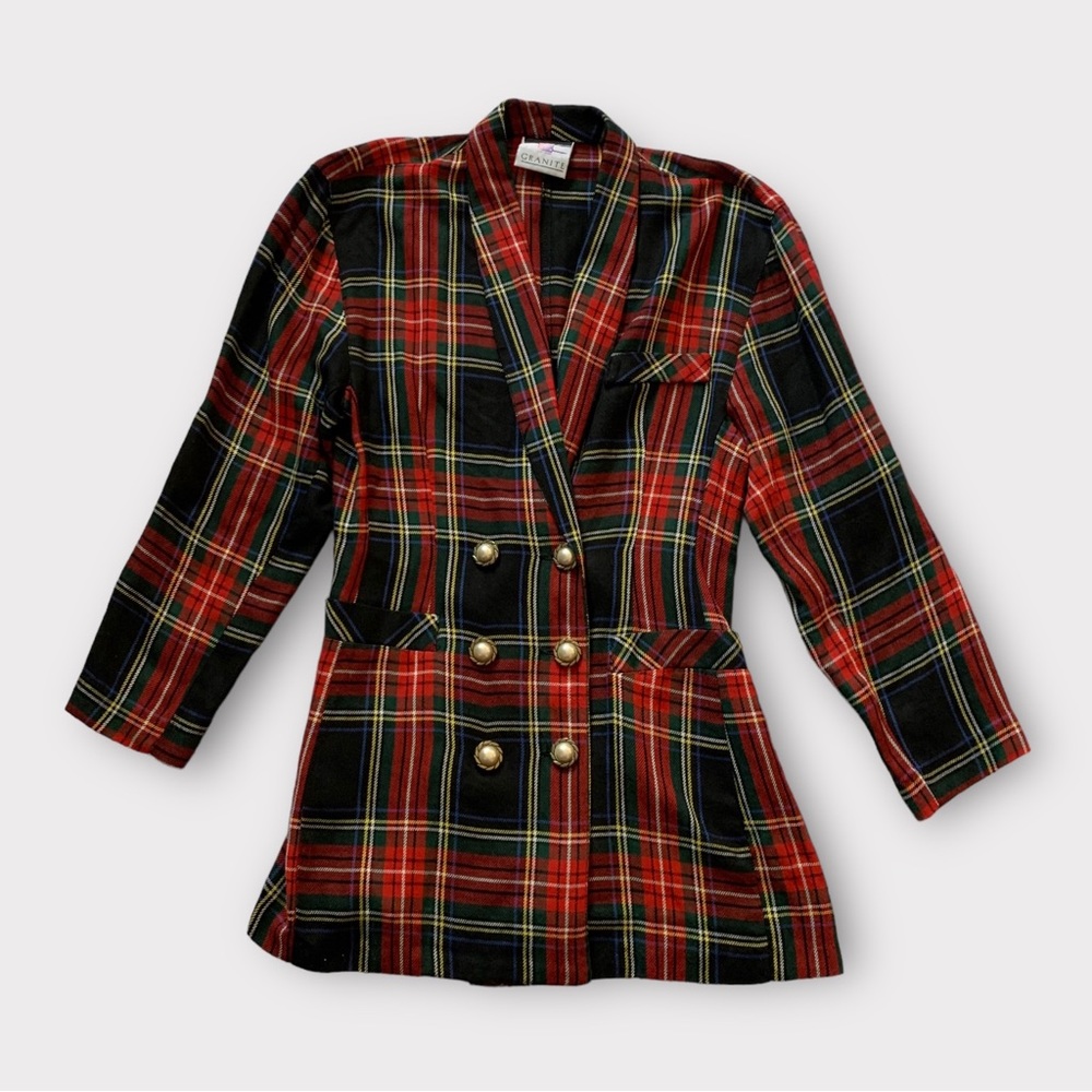Vintage tartan plaid blazer, 90s/1990s